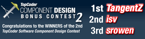 TopCoder Software Component Design Bonus Challenge 2