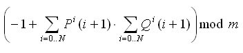 sum(P^i*Q^j*(i+1)*(j+1), i=0..N, j=0..N)